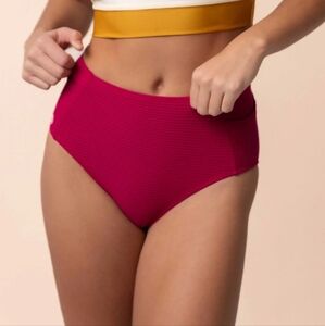 Nani Swimwear Flat Ribbed Berry Yoga Pocket Bottom‎ Size XS